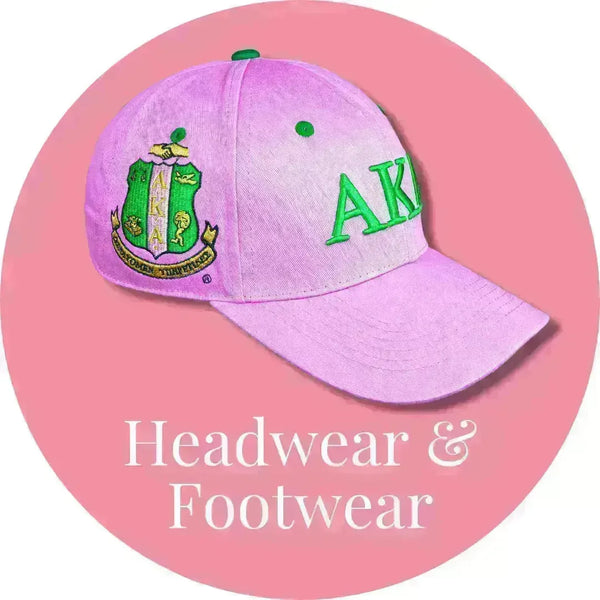 Alpha Kappa Alpha AKA Headwear & Footwear