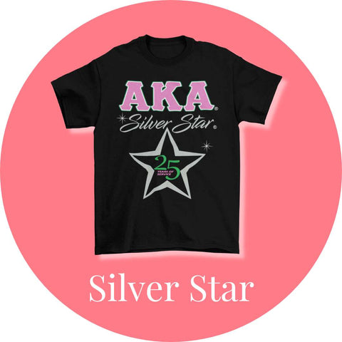 Alpha Kappa Alpha AKA Silver Star Paraphernalia