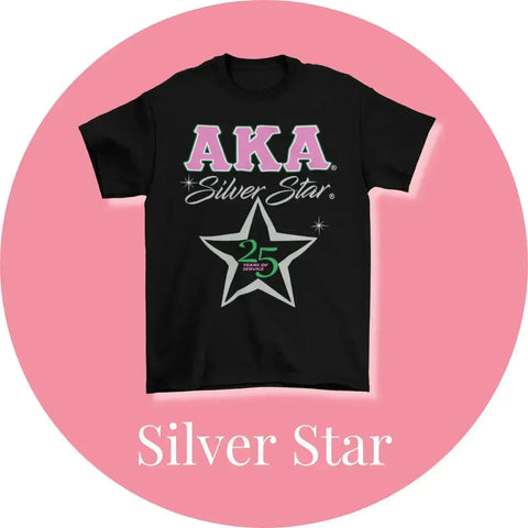 Alpha Kappa Alpha AKA Silver Star Paraphernalia