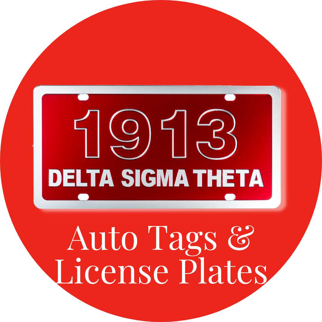 Delta Sigma Theta Auto Tags, License Plates, & Car Tags