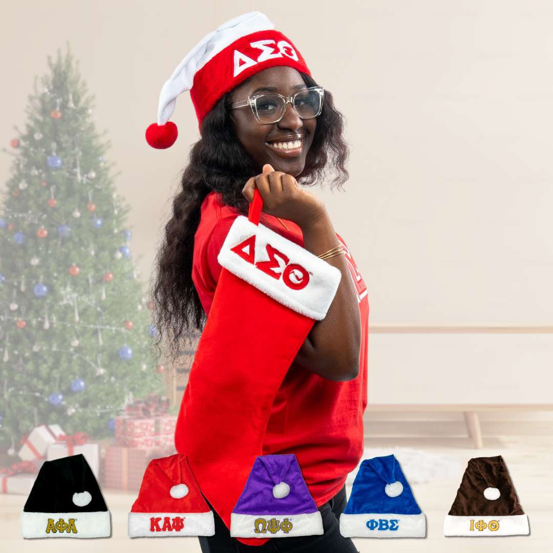 Delta Sigma Theta Christmas Collection | Santa Hats for Delta Sigma Theta