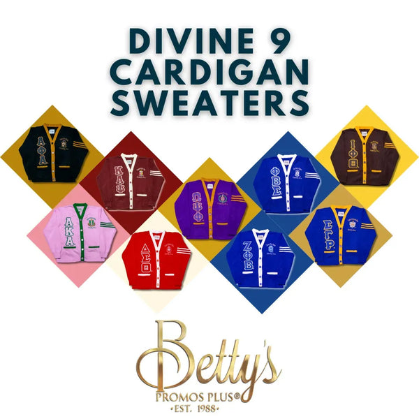 Divine 9 D9 Cardigan Sweaters-Betty's Promos Plus