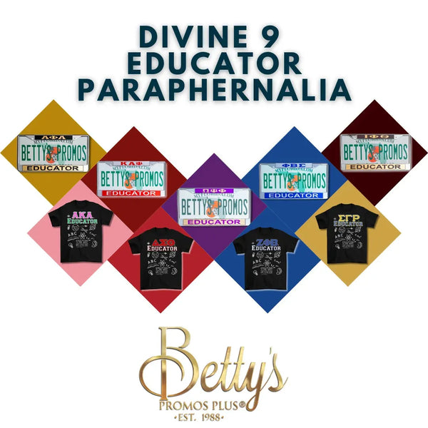 Divine 9 D9 Educator Paraphernalia Collection | Betty's Promos Plus