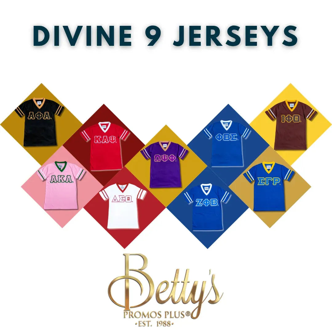 Divine 9 D9 Jerseys-Betty's Promos Plus