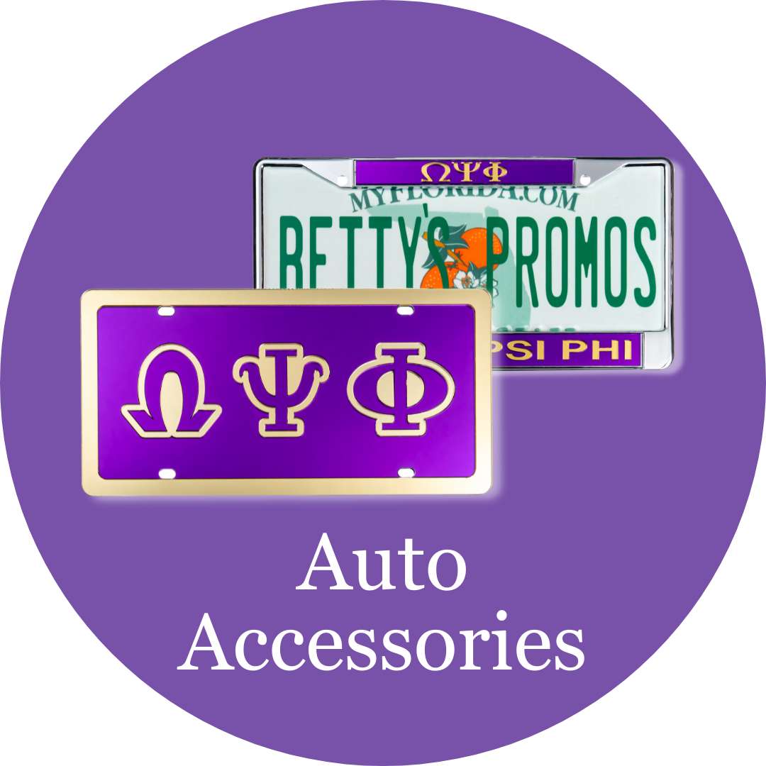 Omega Psi Phi ΩΨΦ Auto Accessories | Auto Tags, Car Tag Frames, Vehicle Decals for Omega Psi Phi