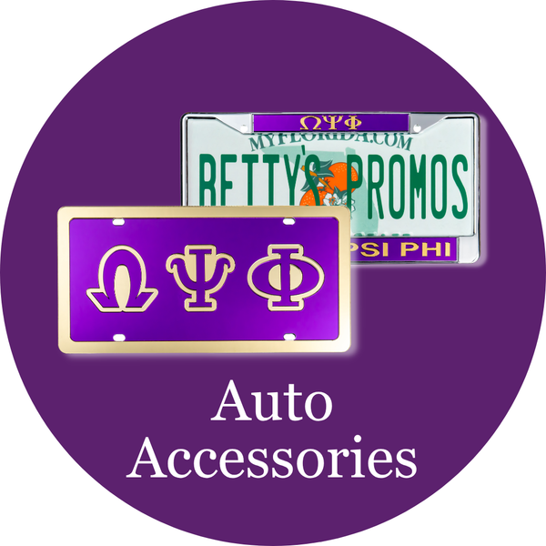 Omega Psi Phi ΩΨΦ Auto Accessories | Betty's Promos Plus
