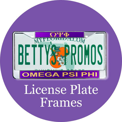 Omega Psi Phi ΩΨΦ Auto Tag Frames & License Plate Frames