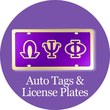 Omega Psi Phi ΩΨΦ Auto Tags & License Plates