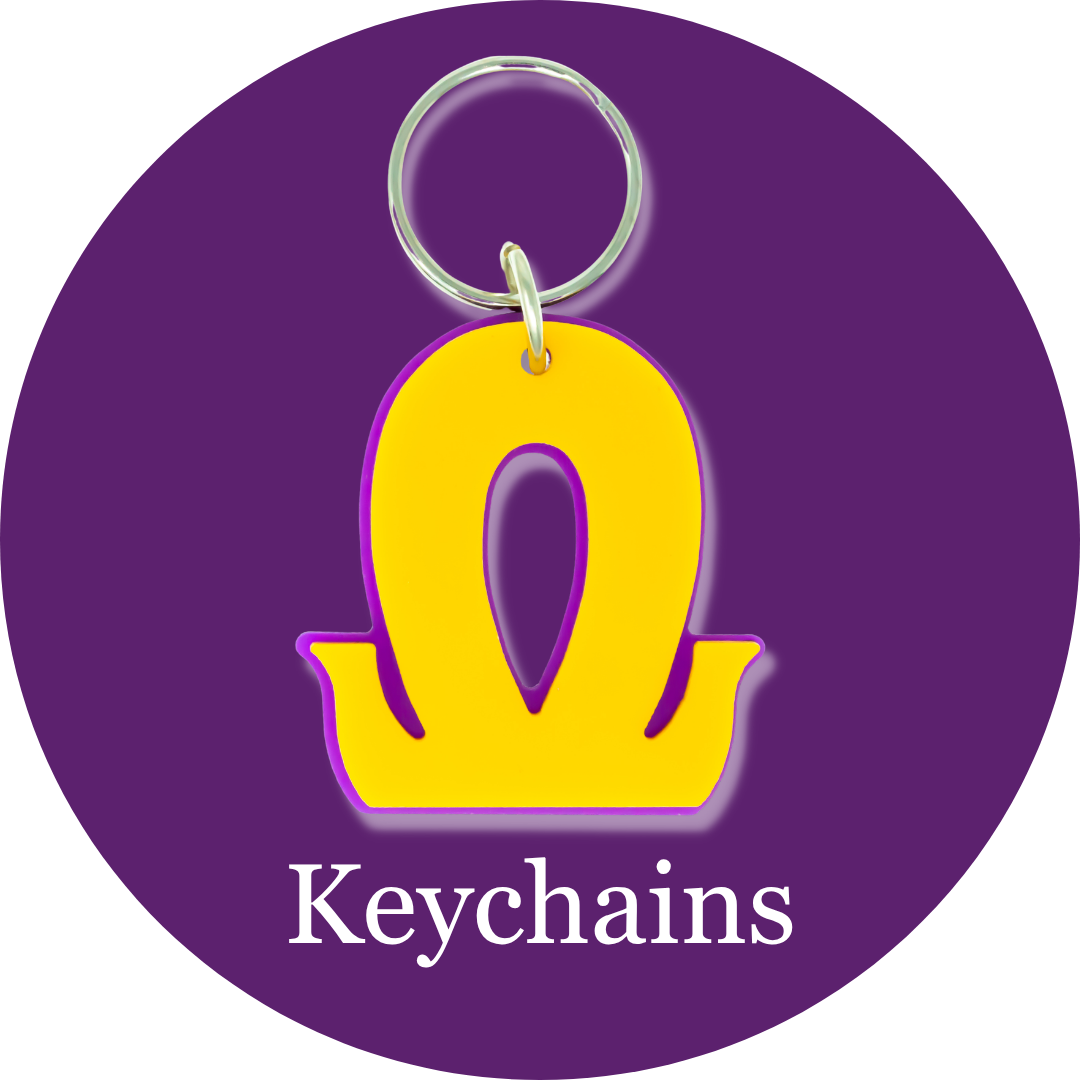 Omega Psi Phi ΩΨΦ Keychains | Betty's Promos Plus
