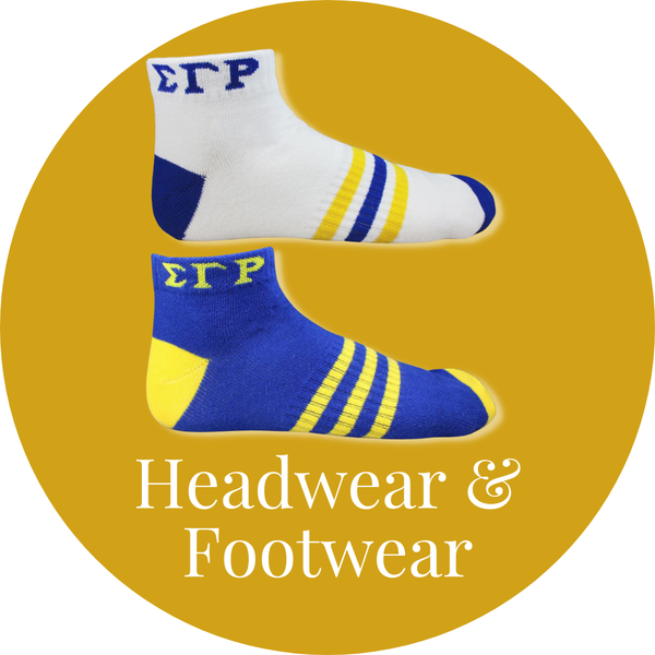 Sigma Gamma Rho ΣΓΡ Headwear & Footwear | Betty's Promos Plus