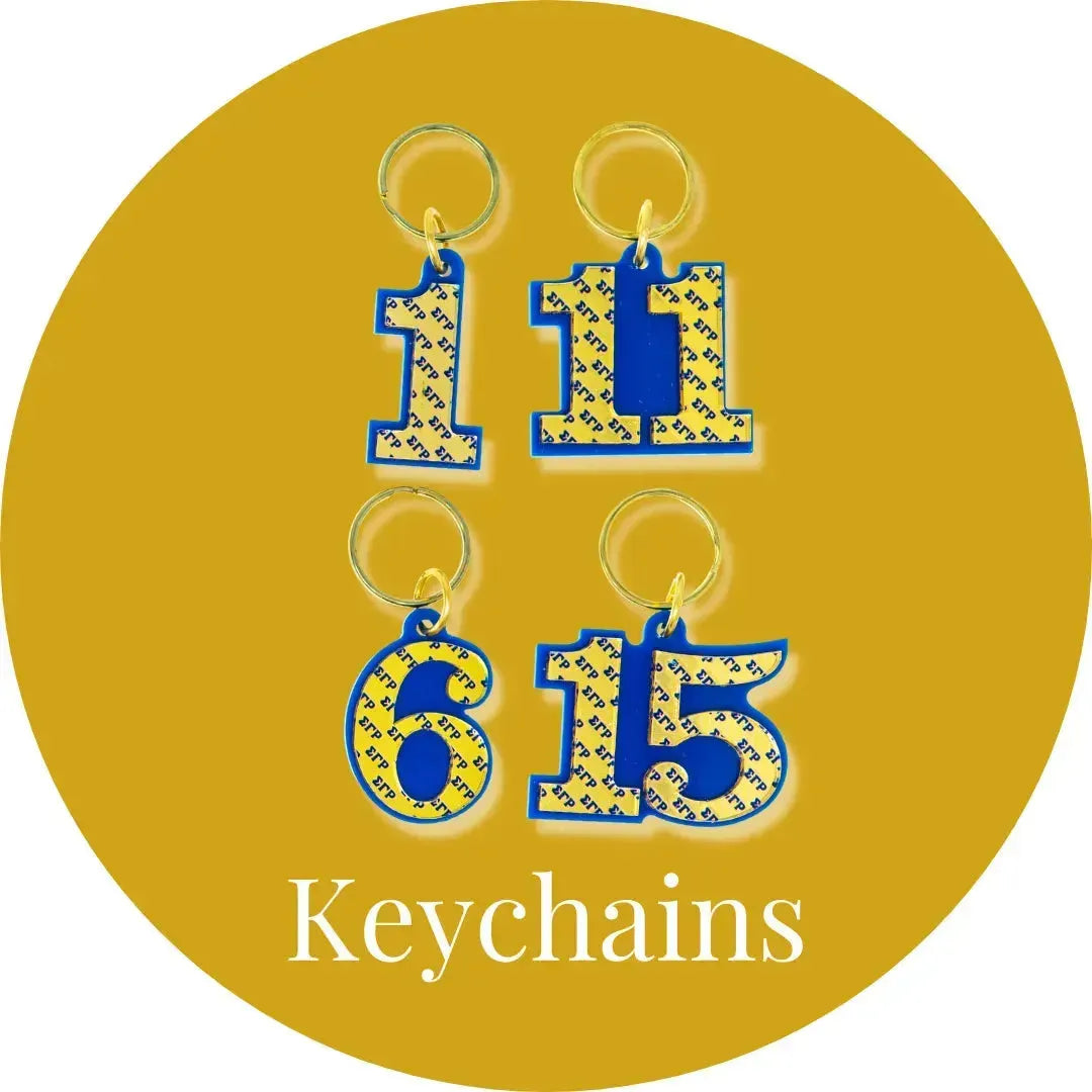 ΣΓΡ Keychains - Sigma Gamma Rho-Betty's Promos Plus, LLC