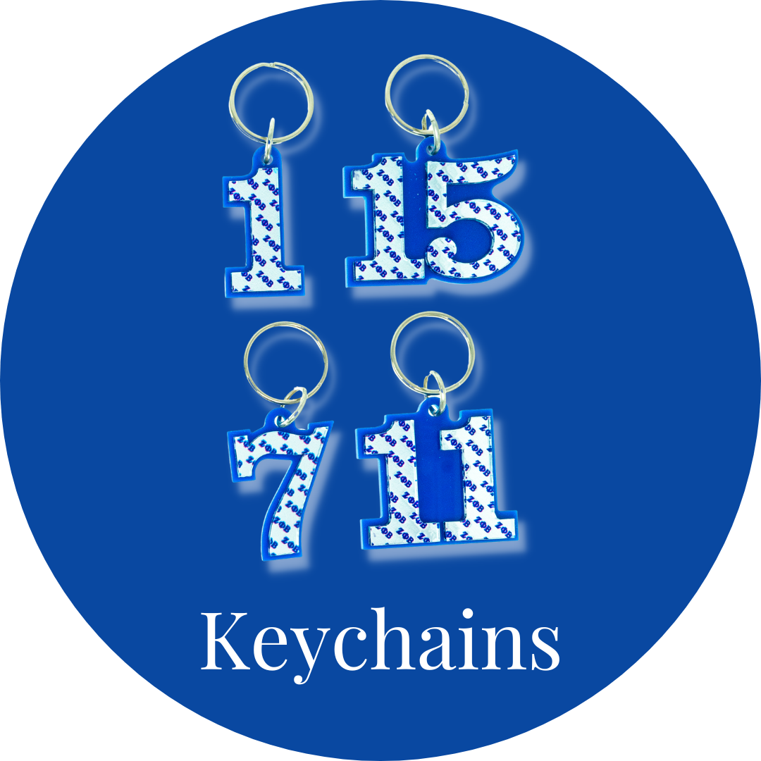 Zeta Phi Beta ΖΦΒ Keychains | Betty's Promos Plus