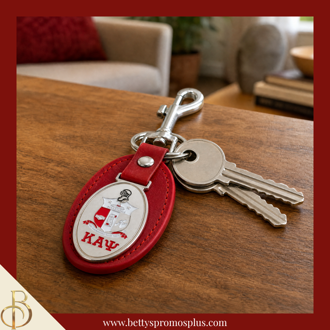 Kappa Alpha Psi ΚΑΨ Shield Leather Key Fob Keychain