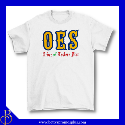 Order of Eastern Star OES Double Stitched Embroidered T-Shirt