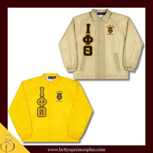 Iota Phi Theta ΙΦΘ Double-Stitched Embroidered Windbreaker Line Jacket