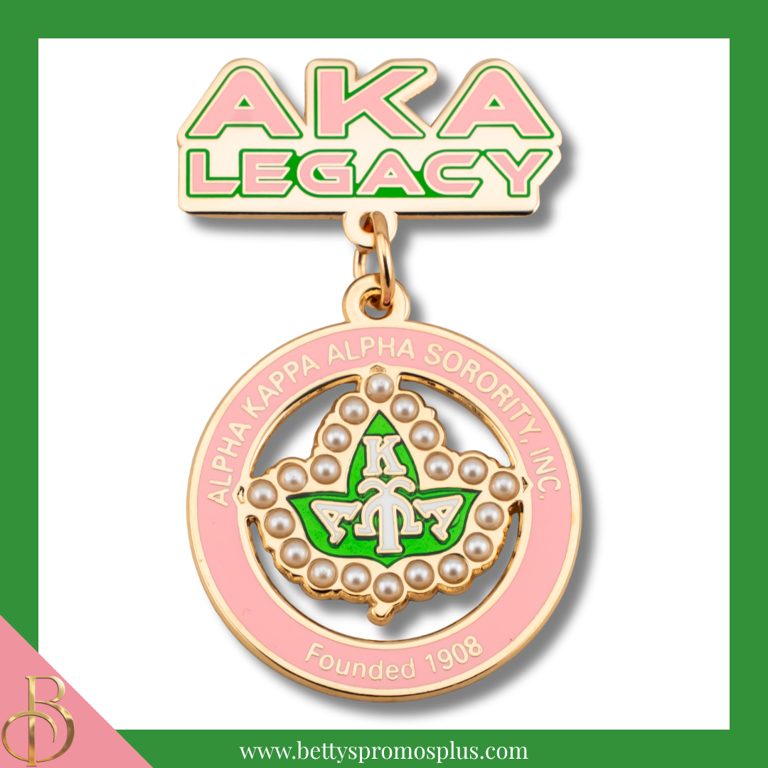 Alpha Kappa Alpha AKA Legacy Medallion Greek Lapel Pin