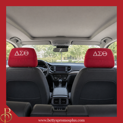 Delta Sigma Theta ΔΣΘ Shield with Greek Letters Car Seat Headrest Cover