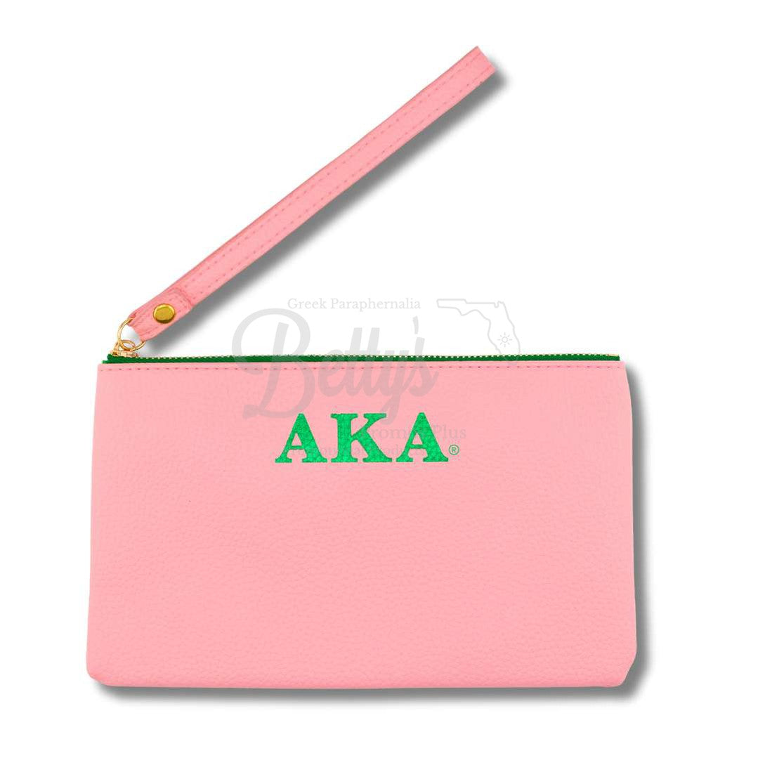 Alpha Kappa Alpha AKA Clutch WristletPink-Betty's Promos Plus Greek Paraphernalia