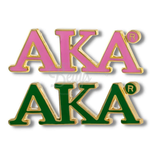 Alpha Kappa Alpha AKA Color Greek Letters Sorority Lapel Pin-Betty's Promos Plus Greek Paraphernalia