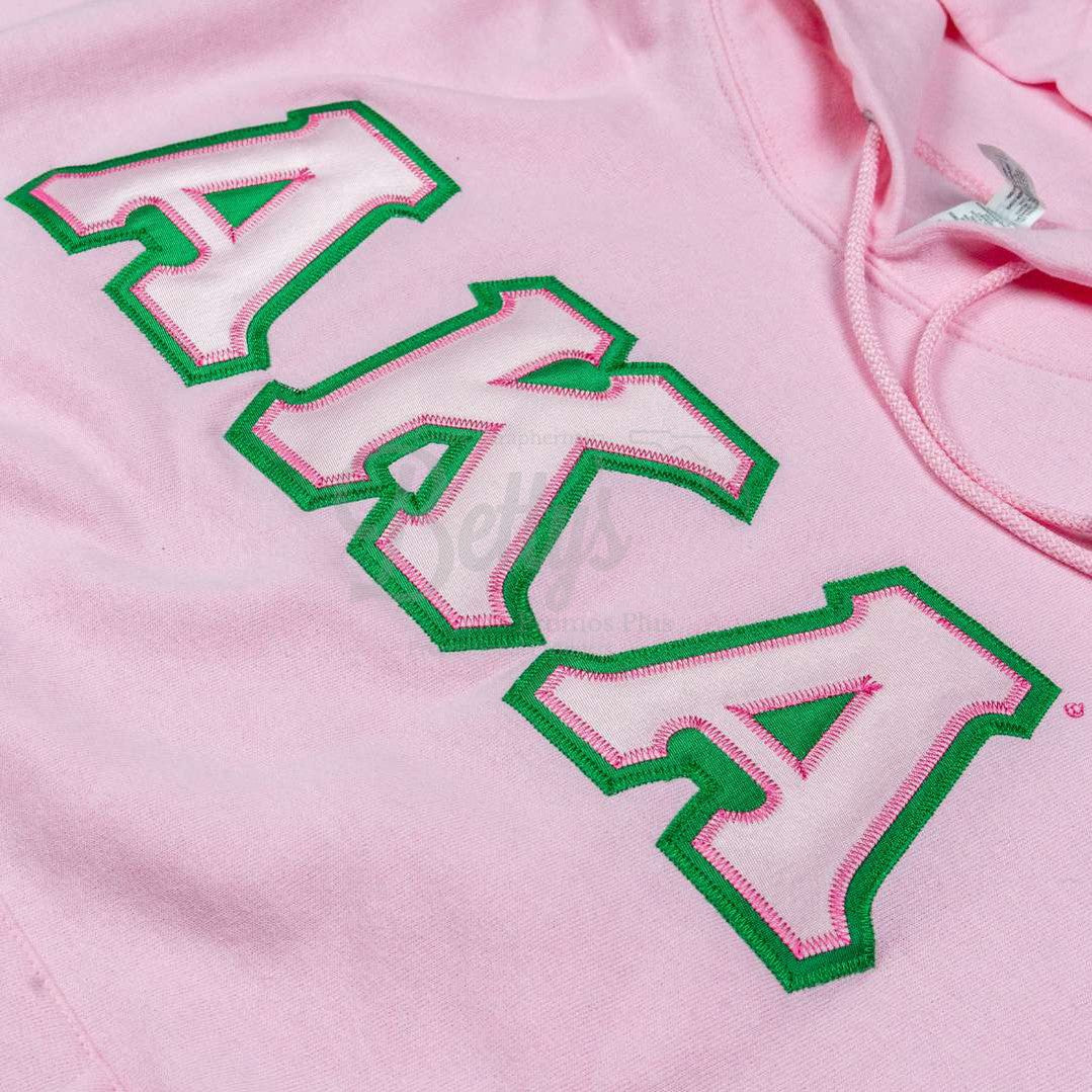 Alpha Kappa Alpha AKA Greek Letter Double-Stitched Embroidered Hoodie-Betty's Promos Plus Greek Paraphernalia