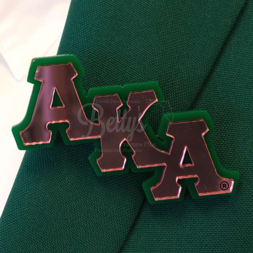 Alpha Kappa Alpha AKA Greek Letters Acrylic Lapel Pin-Betty's Promos Plus Greek Paraphernalia