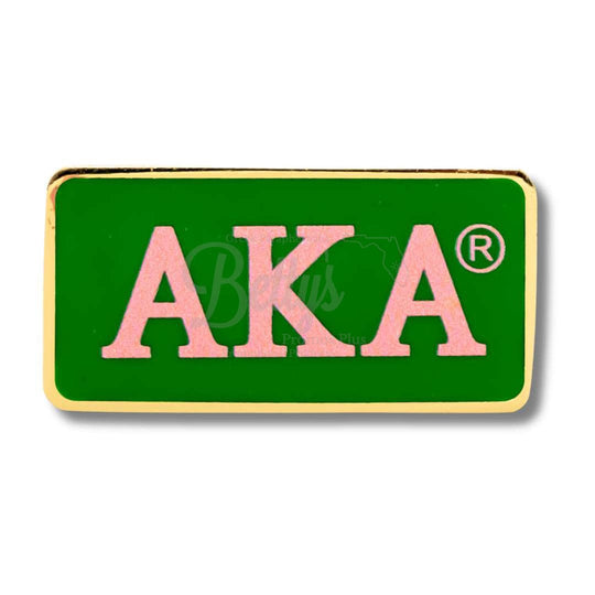 Alpha Kappa Alpha AKA Greek Letters Bar Lapel PinGreen-Betty's Promos Plus Greek Paraphernalia