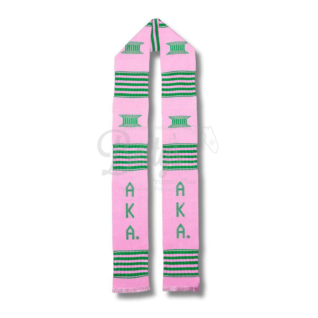 Alpha Kappa Alpha AKA Greek Letters Kente Cloth Graduation StoleBlack-Betty's Promos Plus Greek Paraphernalia