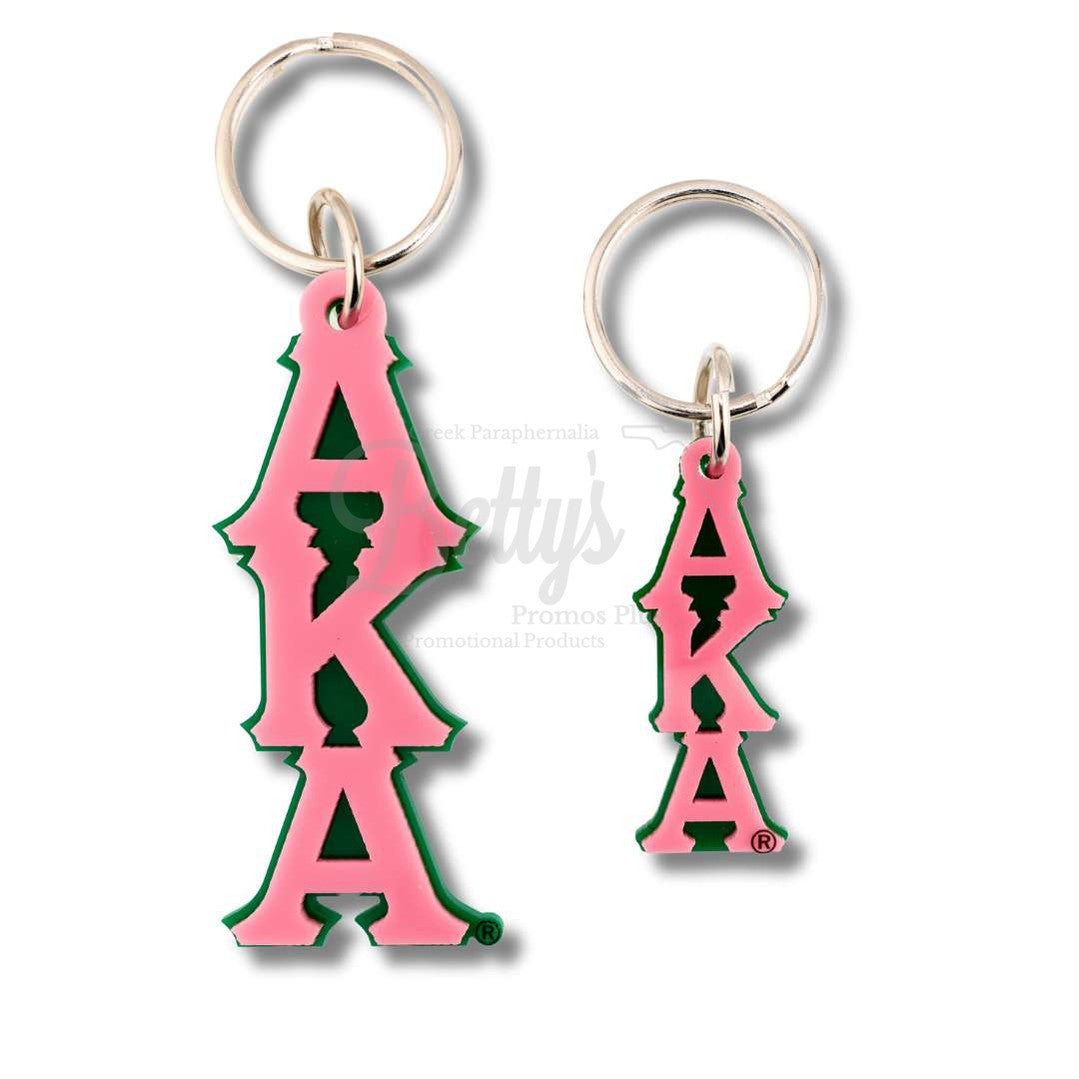 Alpha Kappa Alpha AKA Greek Letters Vertical Acrylic Keychain-Betty's Promos Plus Greek Paraphernalia