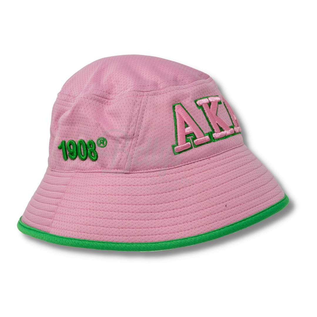 Alpha Kappa Alpha AKA Mesh Flex Fit Embroidered Bucket Hat-Betty's Promos Plus Greek Paraphernalia