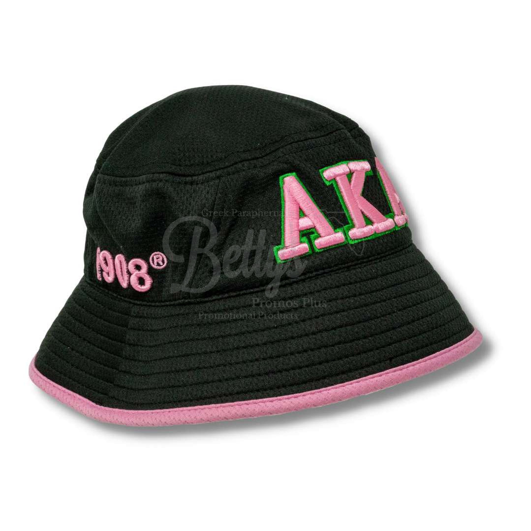 Alpha Kappa Alpha AKA Mesh Flex Fit Embroidered Bucket Hat-Betty's Promos Plus Greek Paraphernalia