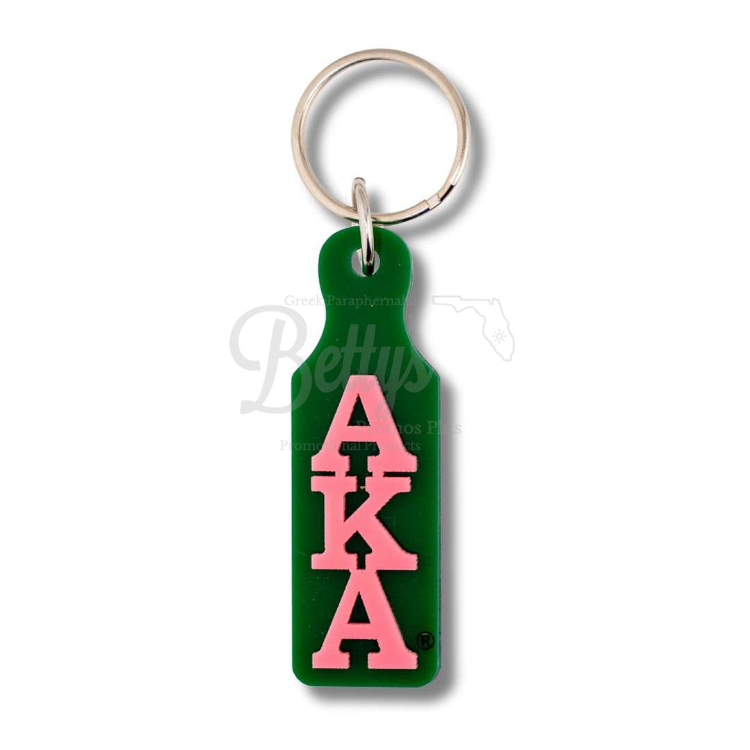 Alpha Kappa Alpha AKA Paddle Acrylic KeychainGreen-Vertical-Betty's Promos Plus Greek Paraphernalia