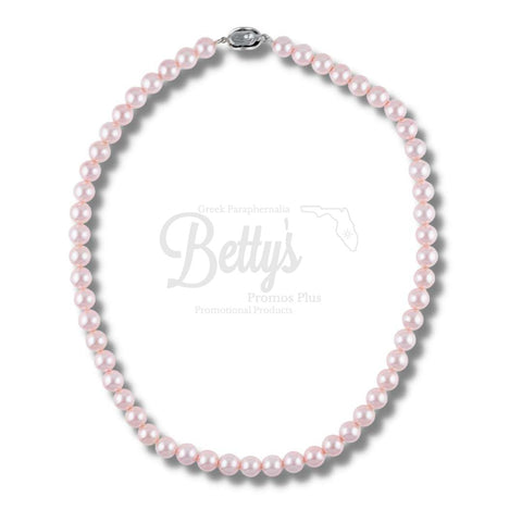 Alpha Kappa Alpha AKA Pink Pearl Necklace with "My Pearls" Jewelry BoxPink-Betty's Promos Plus Greek Paraphernalia