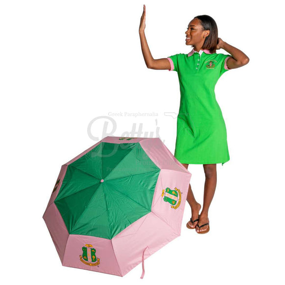 Alpha Kappa Alpha AKA Shield Hurricane Umbrella-Betty's Promos Plus Greek Paraphernalia