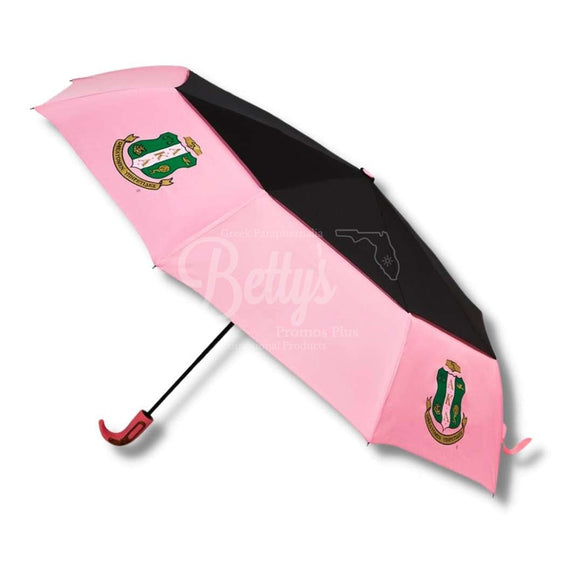 Alpha Kappa Alpha AKA Shield Hurricane UmbrellaLarge-Black-Betty's Promos Plus Greek Paraphernalia