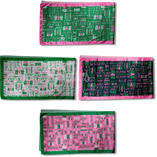 Alpha Kappa Alpha AKA Signature Scarf-Betty's Promos Plus Greek Paraphernalia