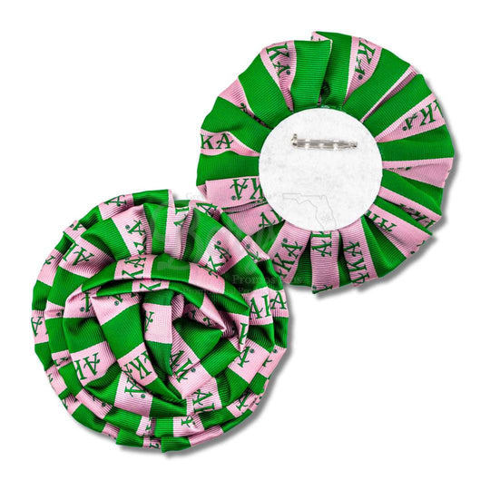 Alpha Kappa Alpha AKA Silk Flower Lapel PinDark Green-Betty's Promos Plus Greek Paraphernalia