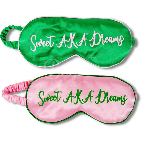 Alpha Kappa Alpha AKA Sleep Mask "Sweet AKA Dreams" Eyemask-Betty's Promos Plus Greek Paraphernalia