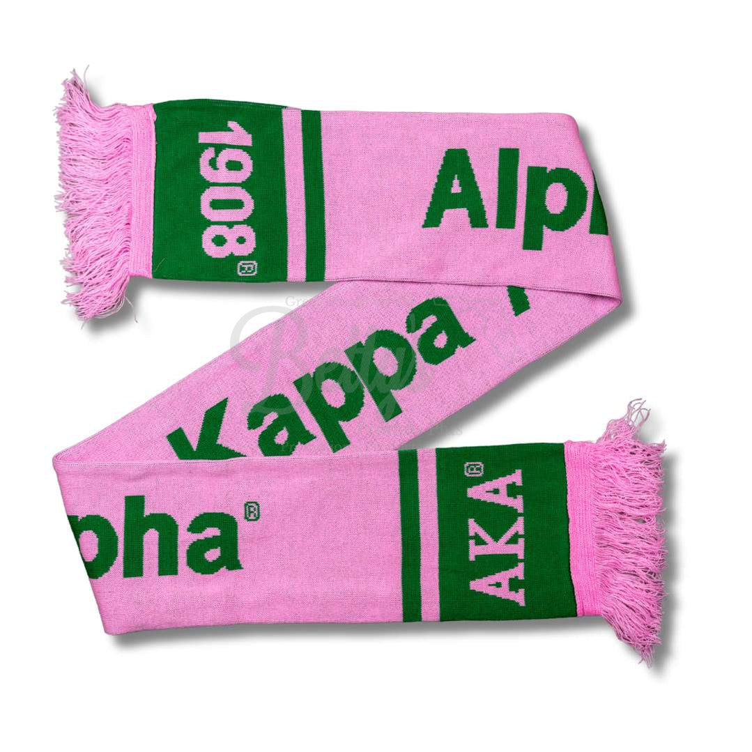 Alpha Kappa Alpha AKA Sorority Knit ScarfPink-Betty's Promos Plus Greek Paraphernalia