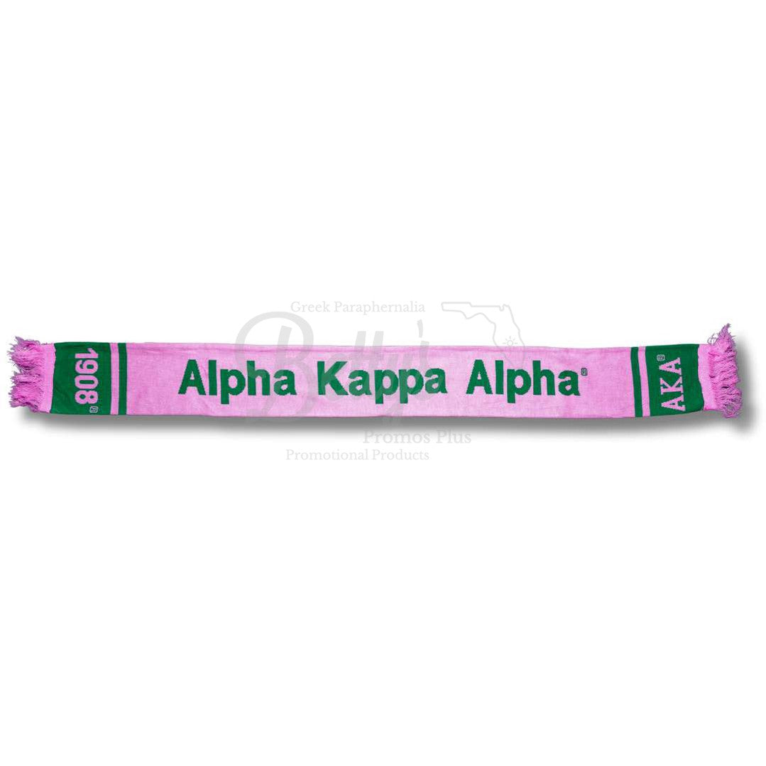 Alpha Kappa Alpha AKA Sorority Knit Scarf-Betty's Promos Plus Greek Paraphernalia