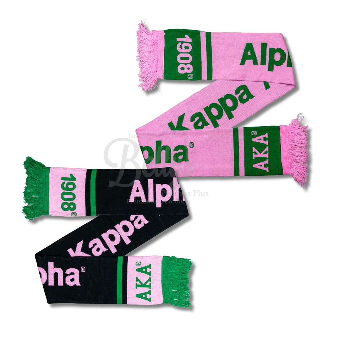 Alpha Kappa Alpha AKA Sorority Knit Scarf-Betty's Promos Plus Greek Paraphernalia