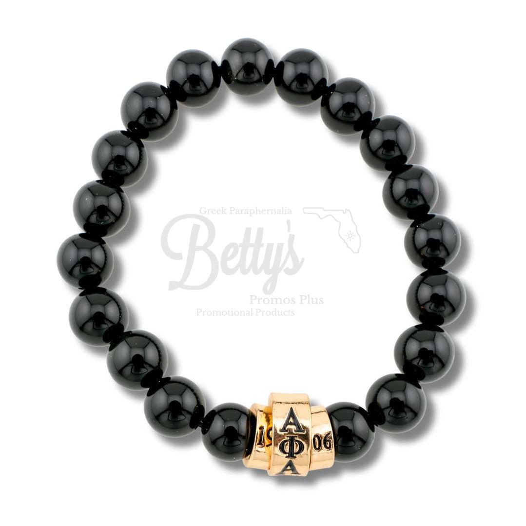 Alpha Phi Alpha ΑΦΑ 1906 Black Beaded BraceletBlack-Betty's Promos Plus Greek Paraphernalia