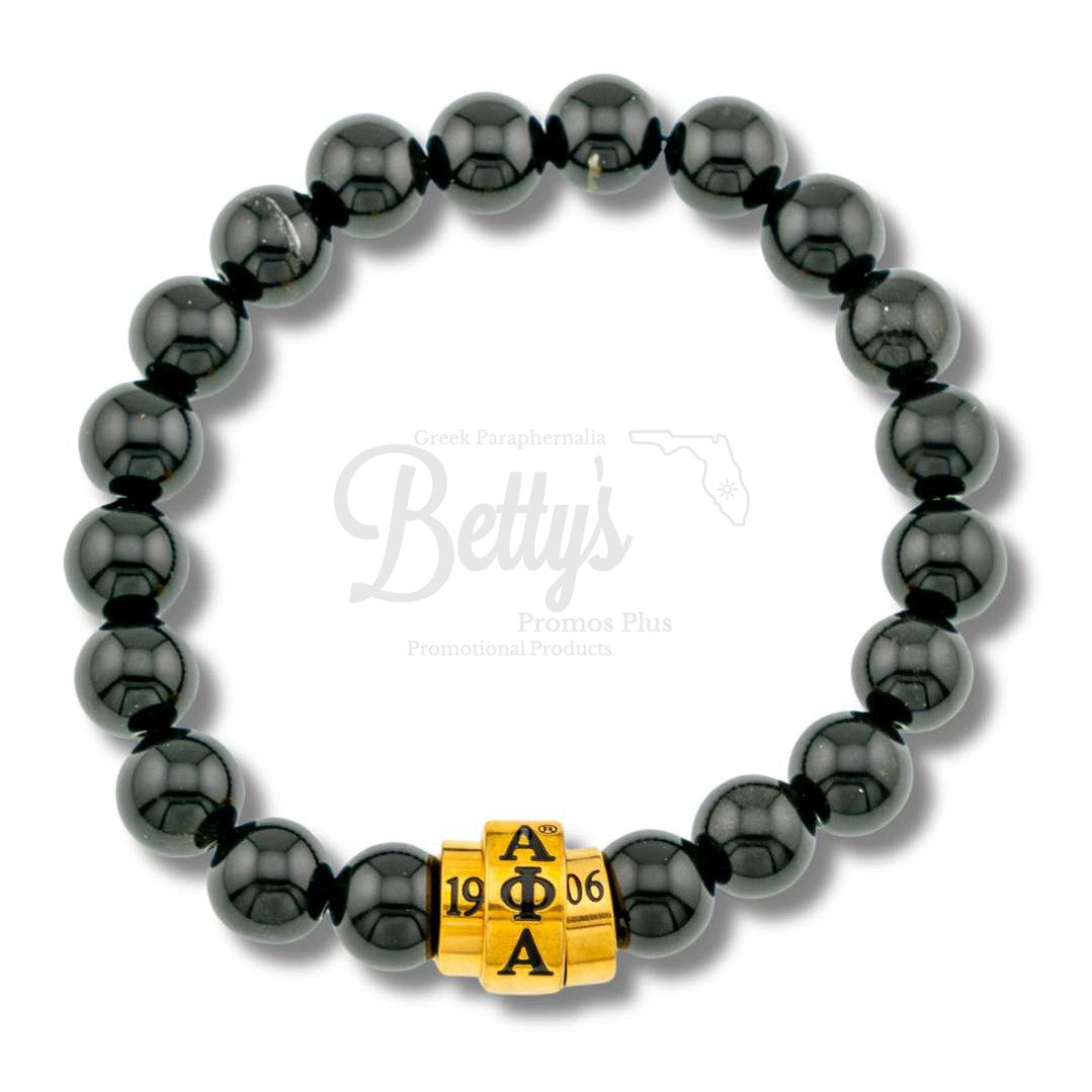 Alpha Phi Alpha ΑΦΑ 1906 Black Beaded BraceletBlack-Betty's Promos Plus Greek Paraphernalia