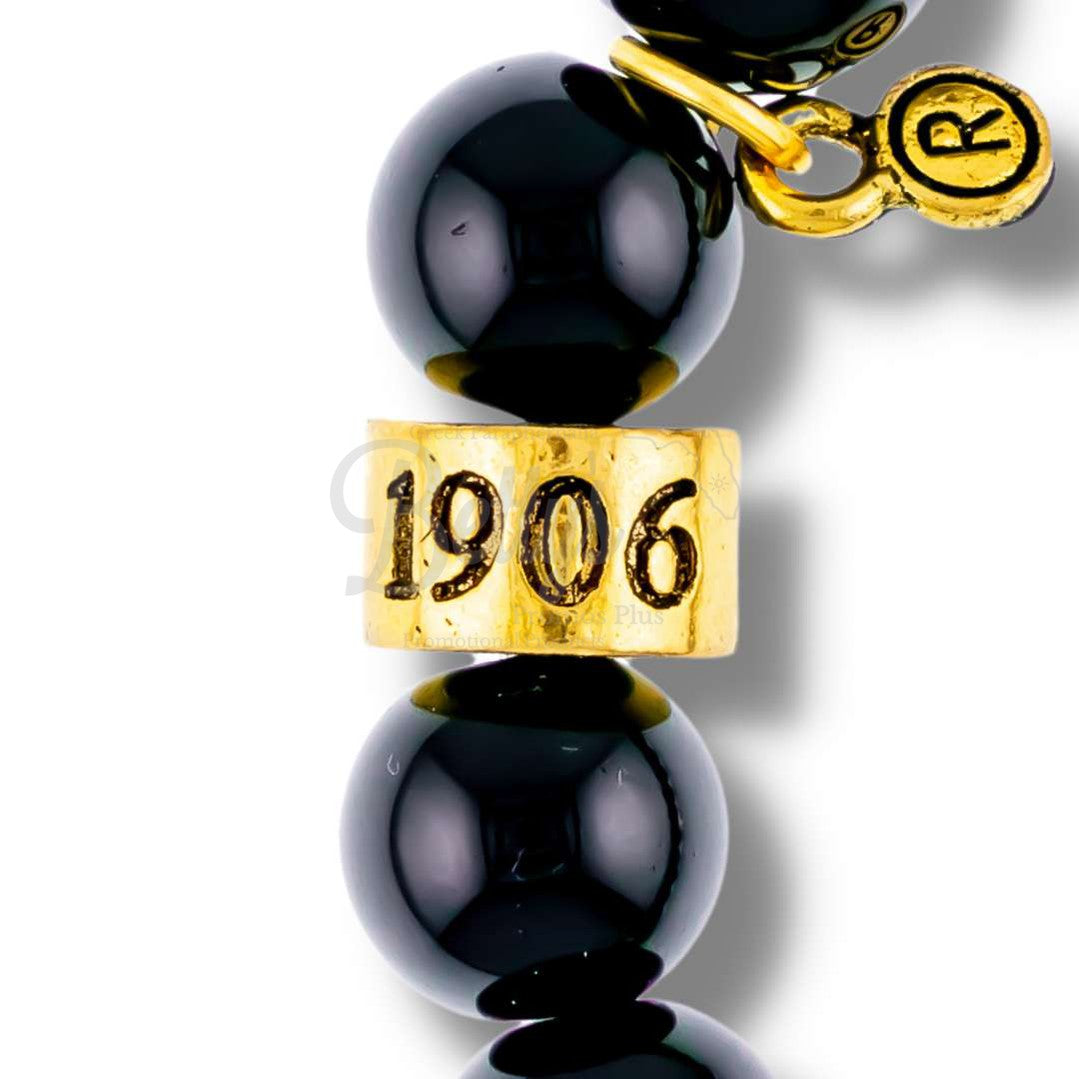 Alpha Phi Alpha ΑΦΑ 1906 Black & Gold Beaded BraceletBlack-Betty's Promos Plus Greek Paraphernalia