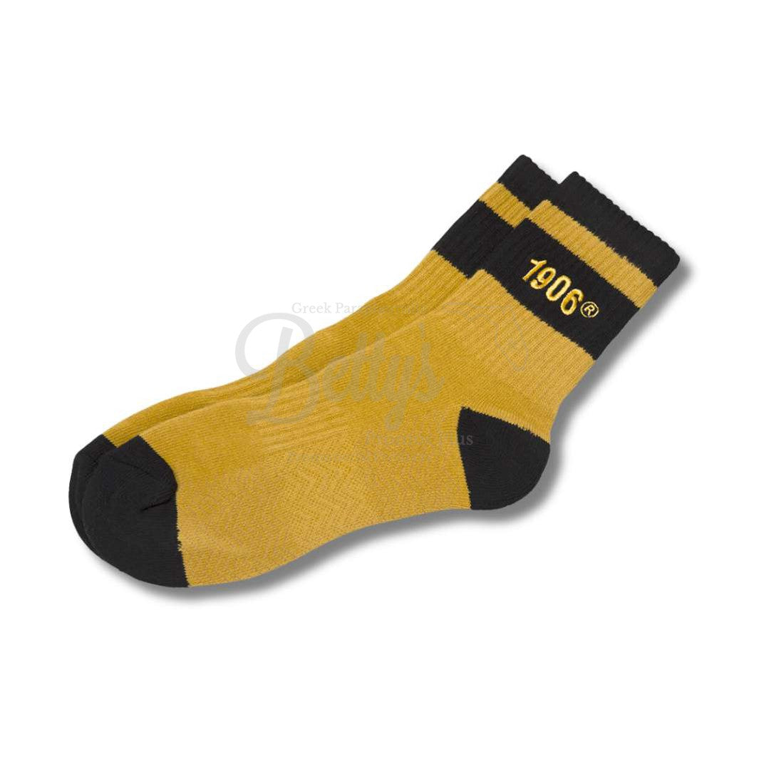 Alpha Phi Alpha ΑΦΑ 1906 Quarter SocksGold-Betty's Promos Plus Greek Paraphernalia