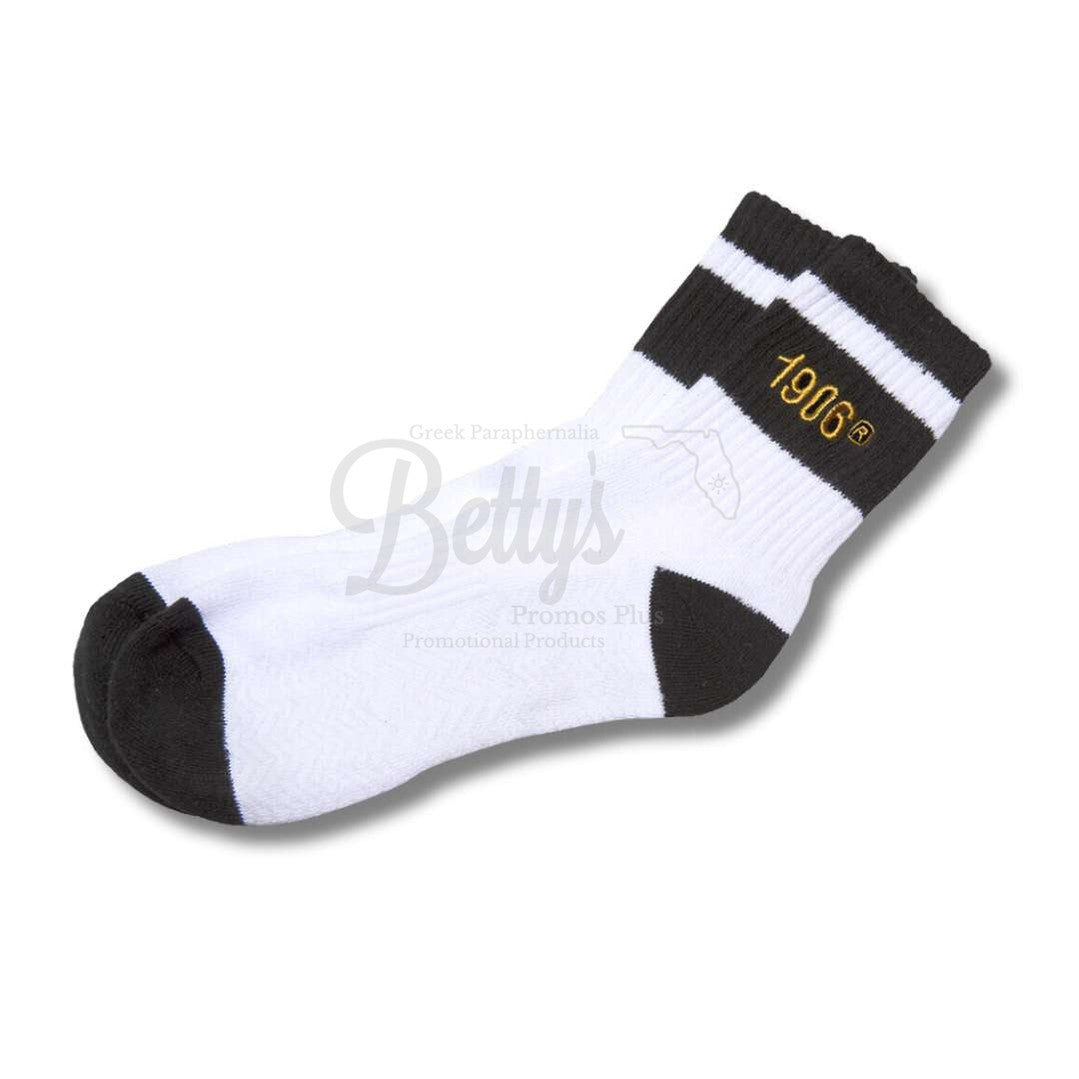 Alpha Phi Alpha ΑΦΑ 1906 Quarter SocksWhite-Betty's Promos Plus Greek Paraphernalia