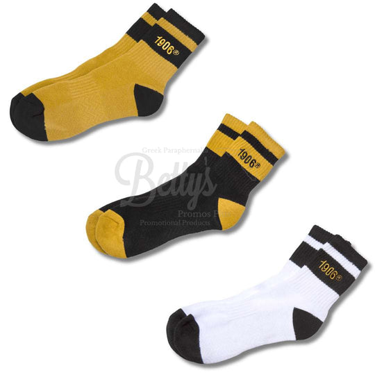 Alpha Phi Alpha ΑΦΑ 1906 Quarter Socks-Betty's Promos Plus Greek Paraphernalia