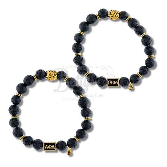 Alpha Phi Alpha ΑΦΑ 1906 Stone Beaded BraceletBlack-Betty's Promos Plus Greek Paraphernalia