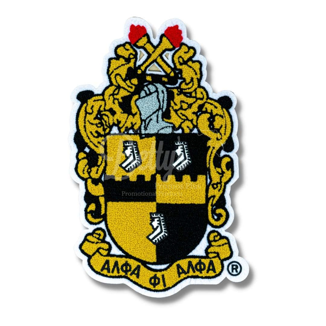 Alpha Phi Alpha ΑΦΑ Chenille Shield Embroidery PatchChenille-Betty's Promos Plus Greek Paraphernalia