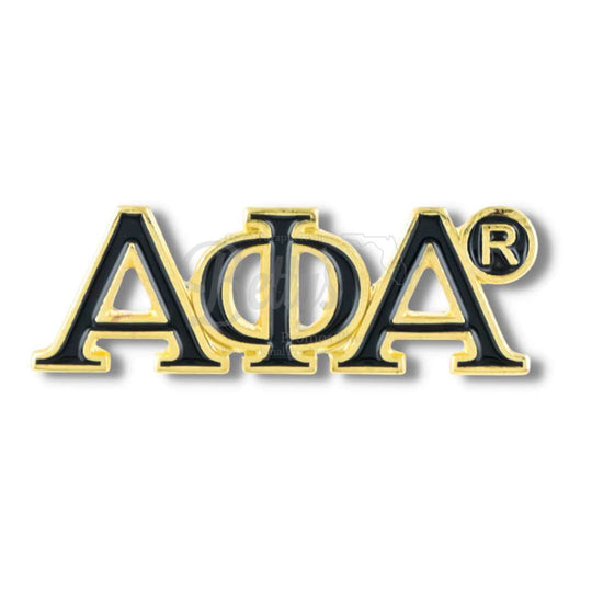 Alpha Phi Alpha ΑΦΑ Color Greek Letters Fraternity Lapel PinGold-Betty's Promos Plus Greek Paraphernalia