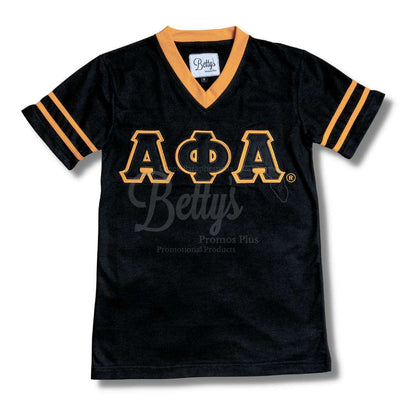 Alpha Phi Alpha ΑΦΑ Double Stitched Appliqué Embroidered Jersey T-Shirt-Betty's Promos Plus Greek Paraphernalia